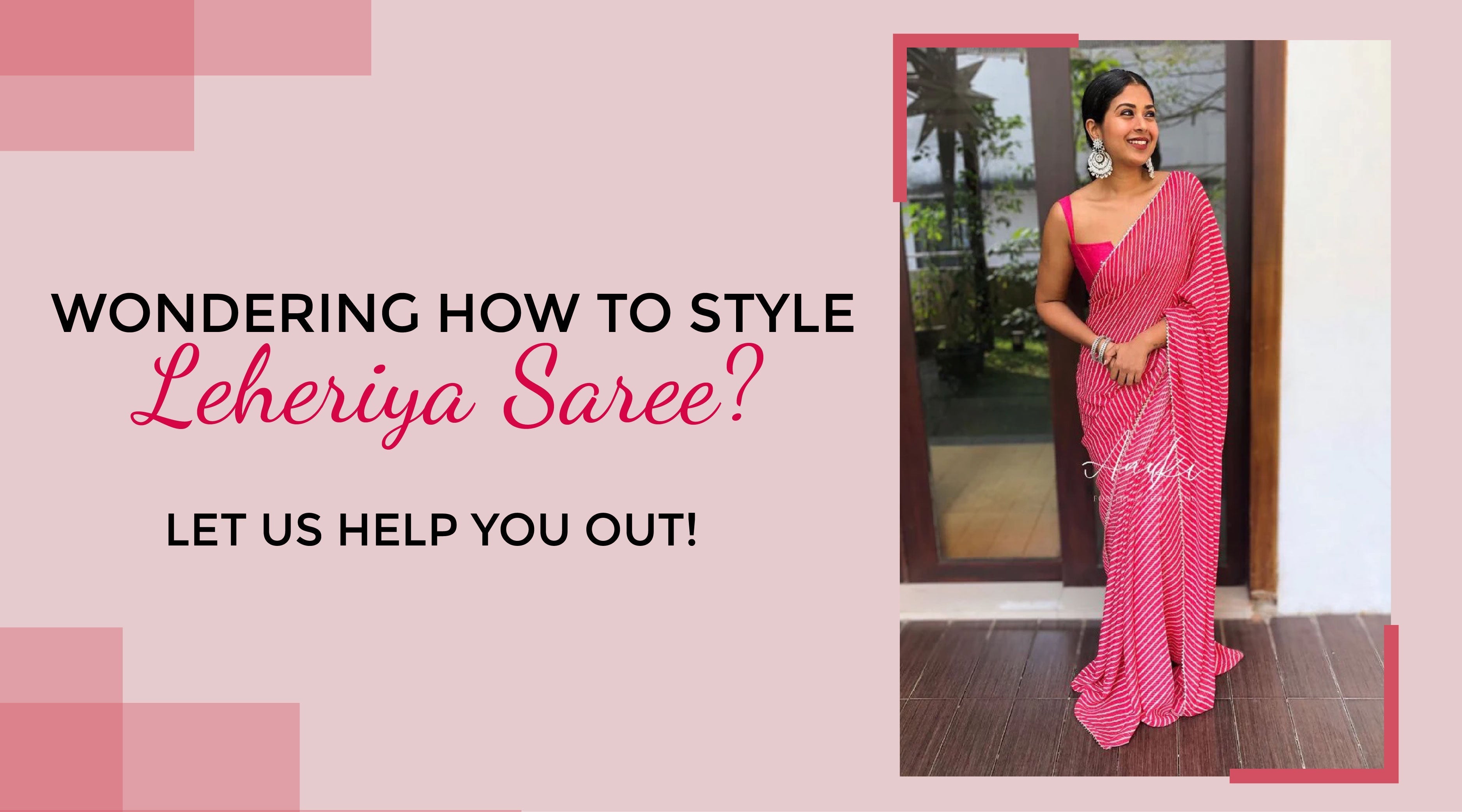 Buy Pink Grey Dual Tone Leheriya Saree online-Karagiri