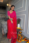 Ruhani Pink Orange Ombre Georgette Saree