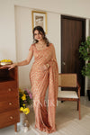 Dusty Rose Tissue Silk Saree