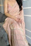 Rose Gold Tissue Saree