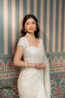  Sunehri Ivory Saree