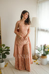 Rose Gold Tissue Sharara Set