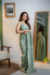 Spring Green Tissue Silk Saree