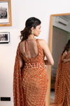 Noor Orange Tissue Silk Saree