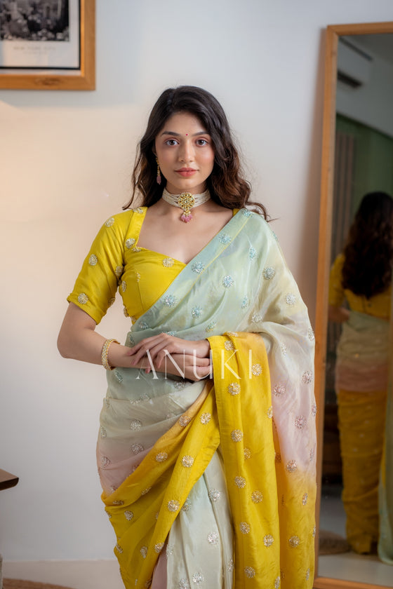 Ombre Tissue Silk Saree