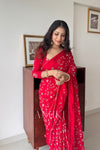 Sindoor Red Silk Saree