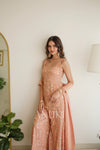 Rose Gold Tissue Sharara Set