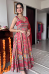 Pink Silk Anarkali Set