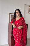 Sindoor Red Silk Saree