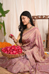 Mauve Tissue Silk Saree