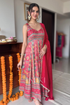 Pink Silk Anarkali Set