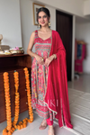 Pink Silk Anarkali Set