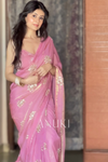 Alia Pink Tissue Saree